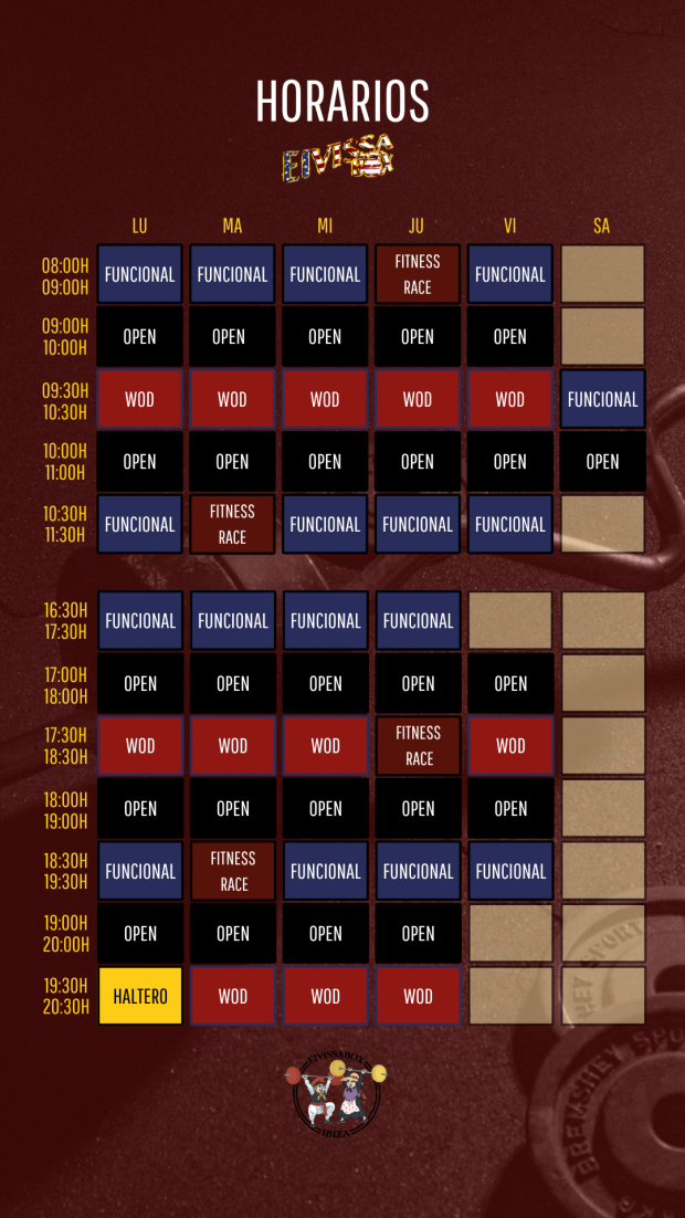 eivissabox horarios clases